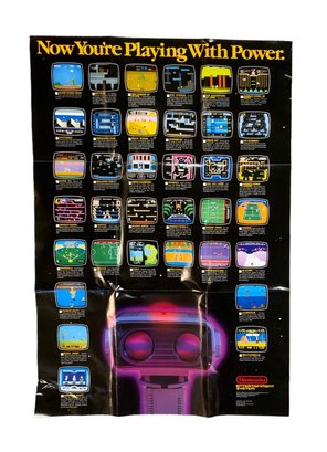 Original 1986 Nintendo Entertainment System Poster Video Game