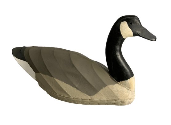 Vintage Life Size Canvas Decoy Of Canadian Goose Made By R Fletcher Of Haverhill MA