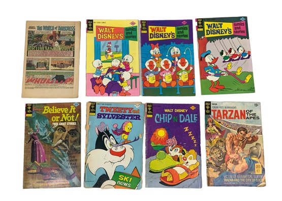 Various Gold Key Vintage Comics Walt Disney Chip N Dale Tweety Sylvester Tarzan Ripleys Believe It Or Not