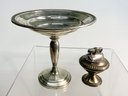 Weighted Sterling Compote And Table Lighter