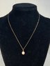 14K Gold Chain With Pearl Solitaire Pendant