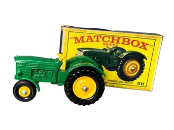 Lesney Matchbox No 50 Tractor With Box Mib