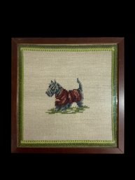 Schnauzer In Coat Needlepoint