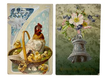 2 Antique Easter Postcards