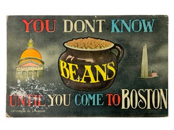 Antique Boston Beans Postcard