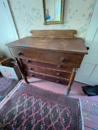 Antique Scroll Back Chest Of Drawers