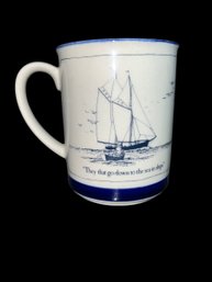 Vintage Gloucester Fisherman Mug They That Go Down To The Sea