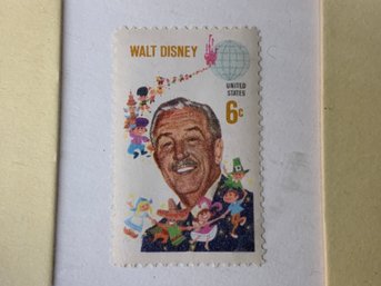 Framed Disney Stamps With 6c Walt Disney US Stamp