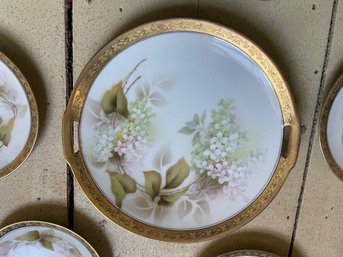 Set Of RS Germany Hand Painted Dessert Plates W Master Plate