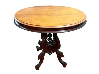 Oval Topped Victorian Wooden Table Stand