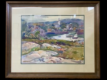 William Lester Stevens Double Sided Watercolor Painting Or Two Paintings In One Frame