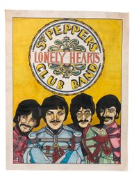 Hand Illustrated And Signed Beatles Sgt Peppers Artwork