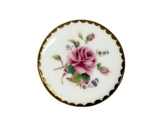 Coalport Birbeck Rose Pill Container Porcelain