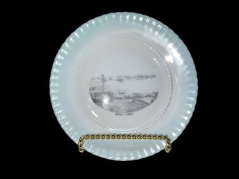 Antique Beverly MA Harbor Porcelain Souvenir Dish