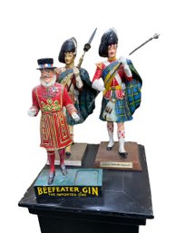 Beefeater Gin And Dewars Whiskey Advertising Figurines Statues