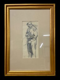 Original William Lester Stevens Character Hand Drawn Study Sketch