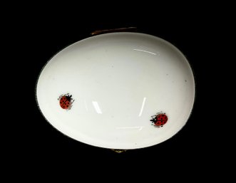 Limoges Porcelain Ladybug Trinket Box