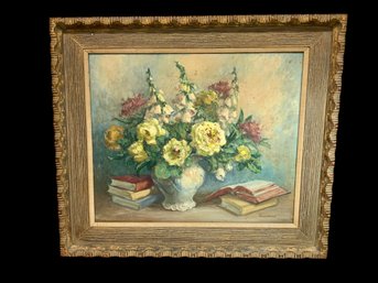 Still Life Oil Painting On Canvas Board Signed Duncan