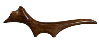 Mid Century Modern  Hand Carved Rosewood Fox Figure