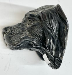 Finely Hand Carved Antique Folk Art Dog's Head