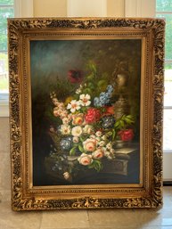 BA Large Framed Oil Painting Still Life