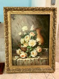 BA Oil Painting Still Life Signed L Grant