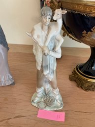 3C Lladro 4506 Shepherd Boy With Goat On Shoulders Glossy Finish