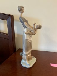 3C Lladro Mother And Child-Holding Baby