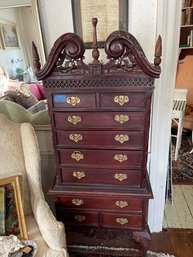 Small Highboy Chest Of  9 Drawers