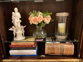 3D Decor Lot, Vase, Candle, Books, Statue