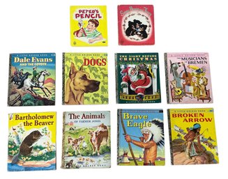 Stack Of Vintage 1940s And 50s Little Golden Books Dogs The Animals Of Farmer Jones Night Before Christmas