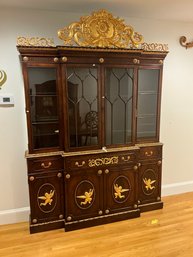 3D Large Breakfront Cabinet With Gilt And Angel Decoration