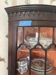 Antique Corner Cabinet W Glass Door And Solid Door