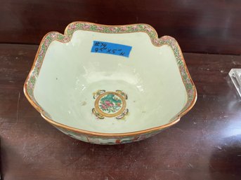 Antique Chinese Export Square Corner Bowl