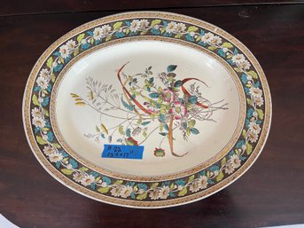 Antique Copeland Oval Porcelain Platter 17' Long