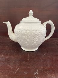 Antique Salt Glaze Teapot With Registry Mark