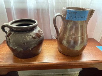 3 Pieces Of Antique Pottery