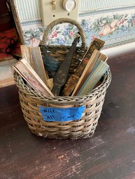 Basket Of Antique Hand Fans