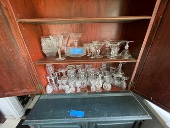 2 Shelves Of Misc Crystal