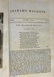 Grahams Ladys Gentlemans Magazine Vol. 19 Philadelphia 1841 Story By Edgar Allen Poe Island Of The Fay