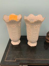 BB Pair Of Lenox Porcelain Vases