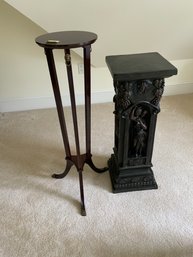 3B Decorative Wooden Plant Stand And Plaster Or Composite Material  Column