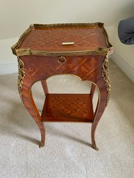 3B French Style One Drawer Bedside Table