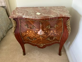 3B French Style Marble Top Two Drawer Bureau