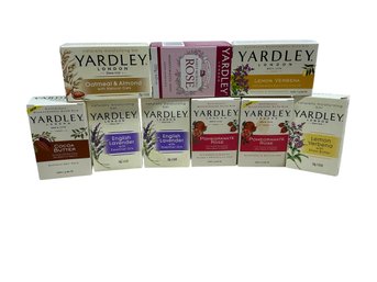 Nine Unused Bars Of Various Yardley Soap English Lavender Lemon Verbena Rose Pomegranate Etc