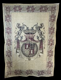 Vintage Metrax Crave Group Flemish Tapestries 0002A 12 Towers Blazon French Armory Knighthood Lions Wall Hang