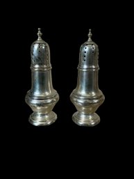 Pair Of Antique Sterling Salt And Pepper Shakers Made By Lunt