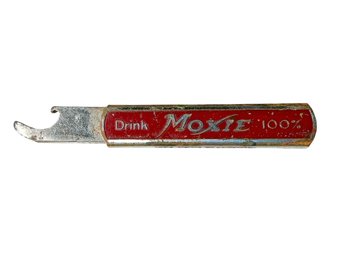 Antique/Vintage Moxie Advertising Retractable Bottle Opener Drink Moxie Visit Moxieland