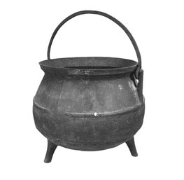 Antique 19th Century Cast Iron Kettle Cauldron From A Salem MA Home Halloween Decor