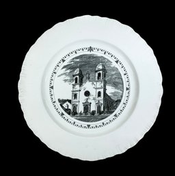 Vintage 1954 Gloucester MA Series Wedgwood Dish Our Lady Of Good Voyage Church